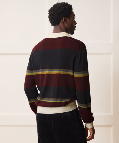 Todd Snyder Woodford Sweater Polo - Winestain