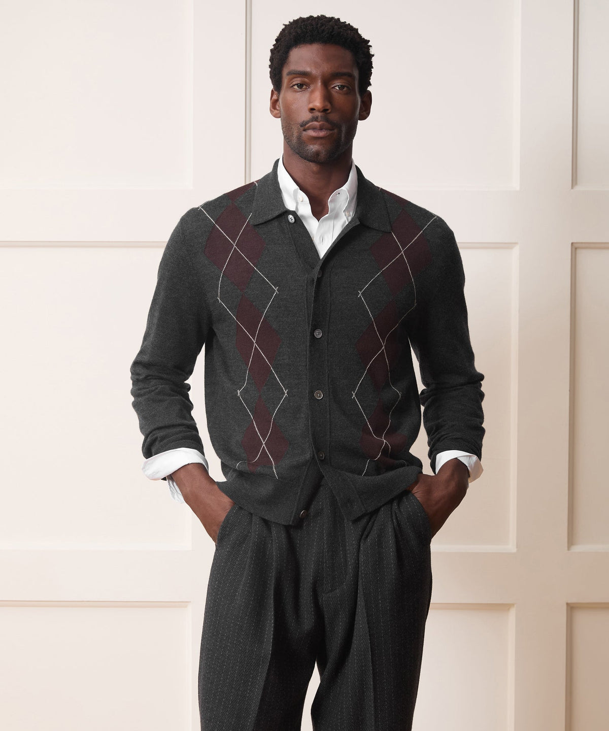 Todd Snyder Hastings Sweater Polo - Charcoal