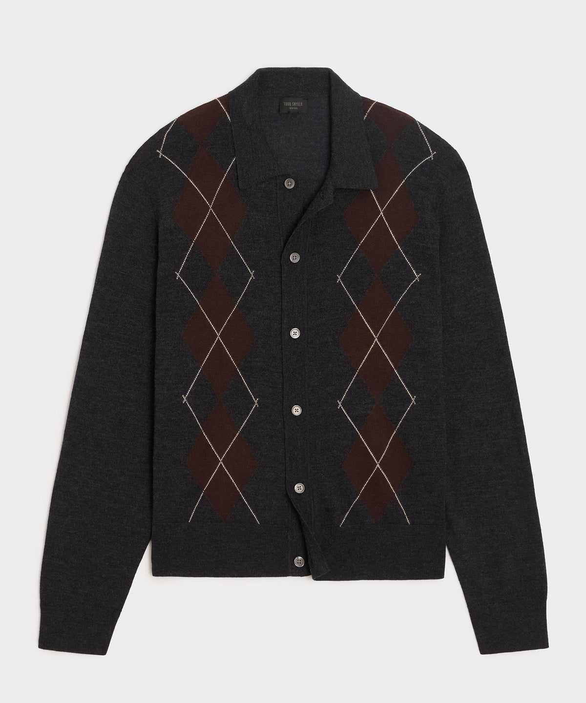 Todd Snyder Hastings Sweater Polo - Charcoal