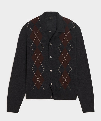 Todd Snyder Hastings Sweater Polo - Charcoal