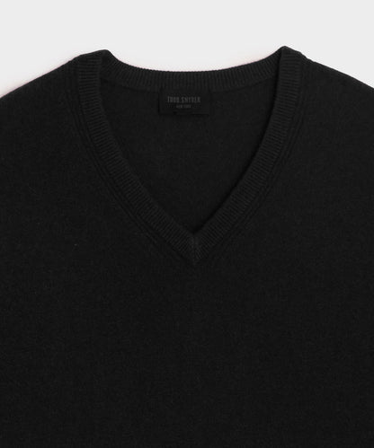 Todd Snyder Cashmere V-Neck Sweater - Black
