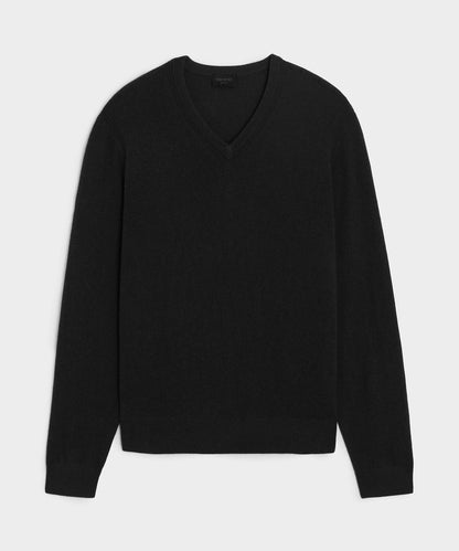 Todd Snyder Cashmere V-Neck Sweater - Black