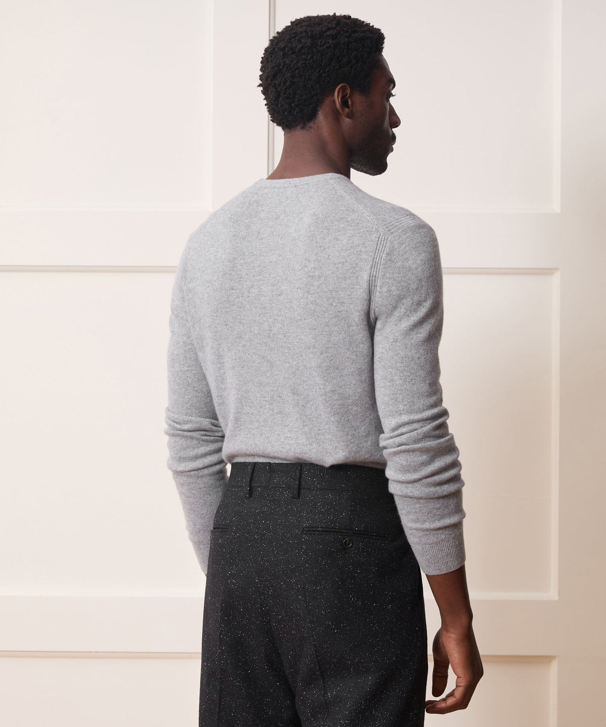 Todd Snyder Cashmere V-Neck Sweater - Grey Heather