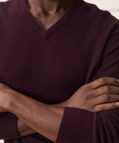 Todd Snyder Cashmere V-Neck Sweater - Raisin