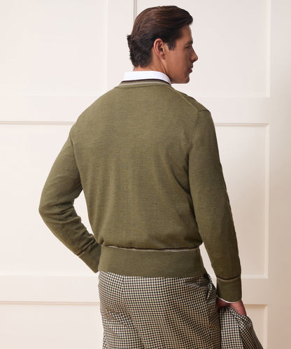 Todd Snyder Merino V-Neck Sweater - Fogstone