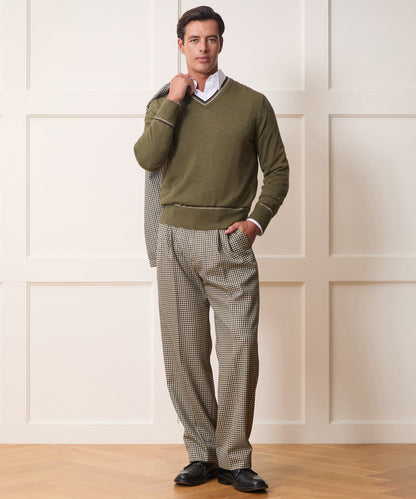 Todd Snyder Merino V-Neck Sweater - Fogstone