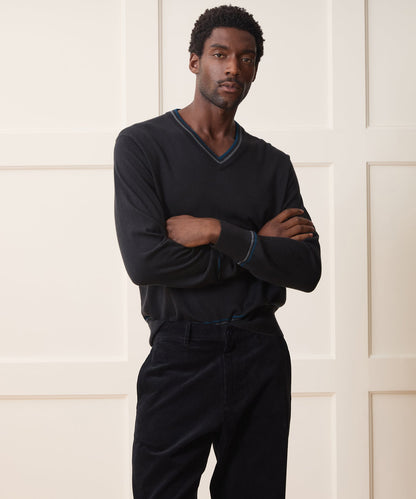 Todd Snyder Merino V-Neck Sweater - Slate