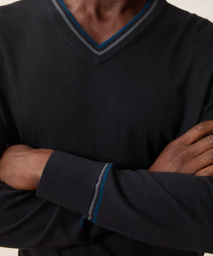 Todd Snyder Merino V-Neck Sweater - Slate