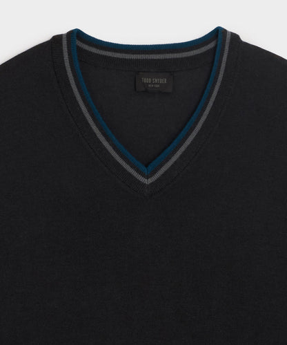 Todd Snyder Merino V-Neck Sweater - Slate
