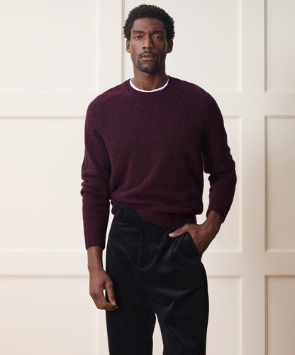 Todd Snyder Donegal Crewneck Sweater - Burgundy