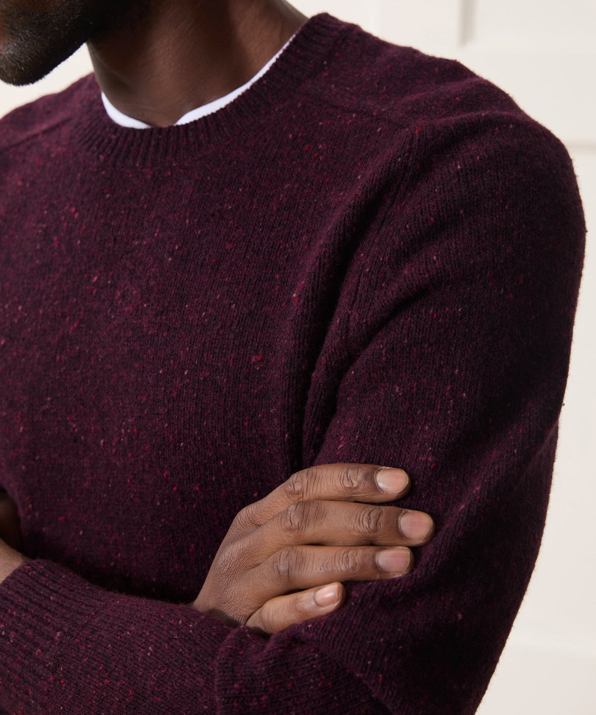 Todd Snyder Donegal Crewneck Sweater - Burgundy