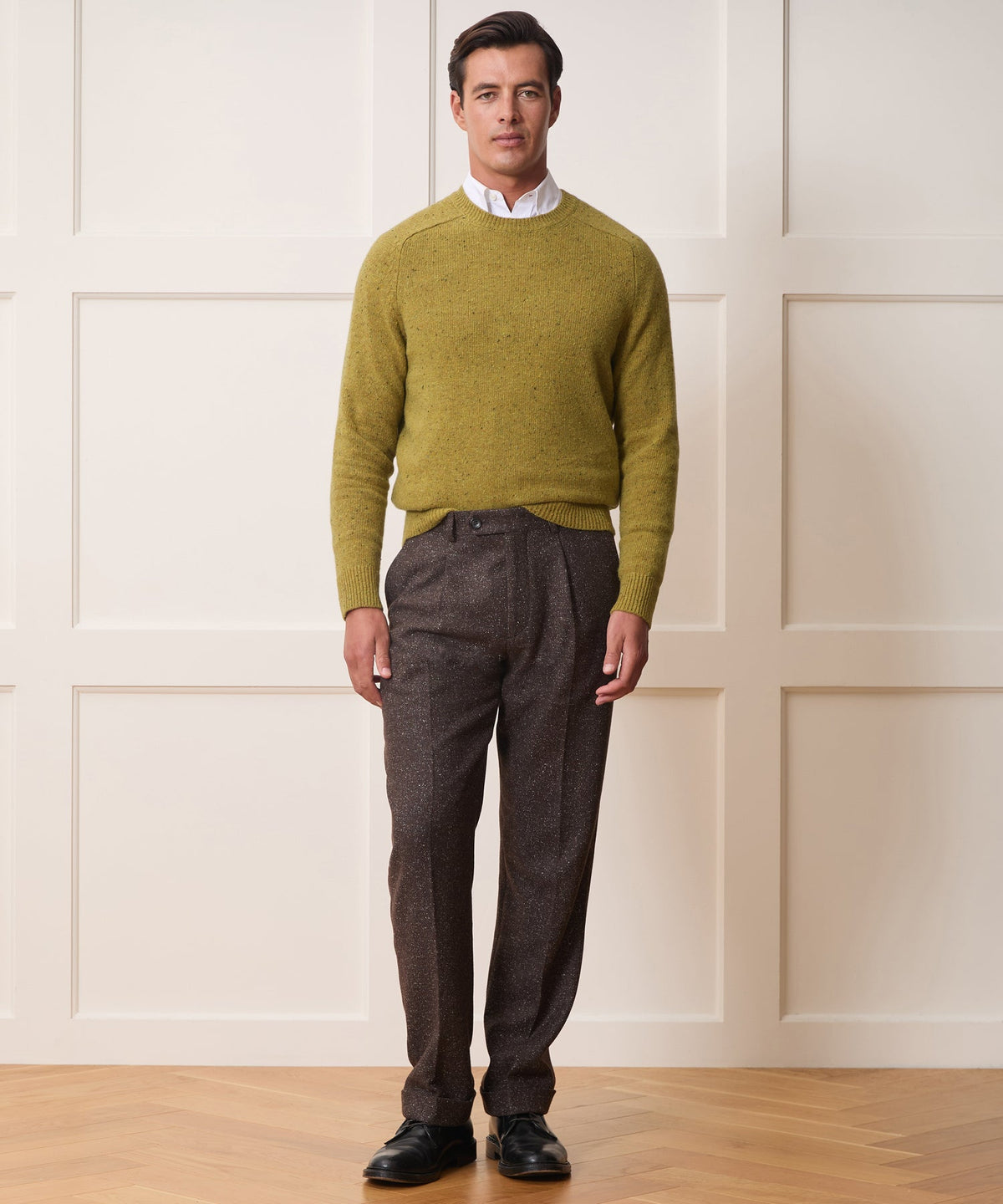 Todd Snyder Donegal Crewneck Sweater - Lemongrass
