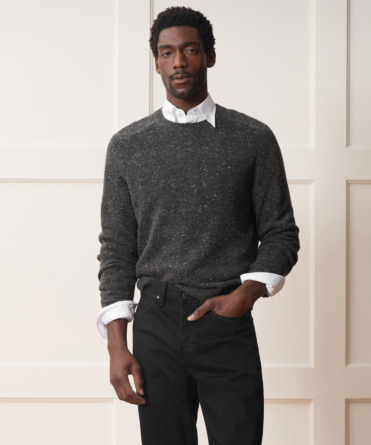 Todd Snyder Donegal Crewneck Sweater - Manor Grey