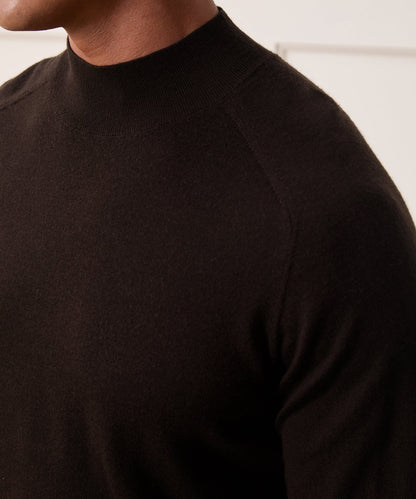 Todd Snyder Merino Mockneck Sweater - Espresso Bean