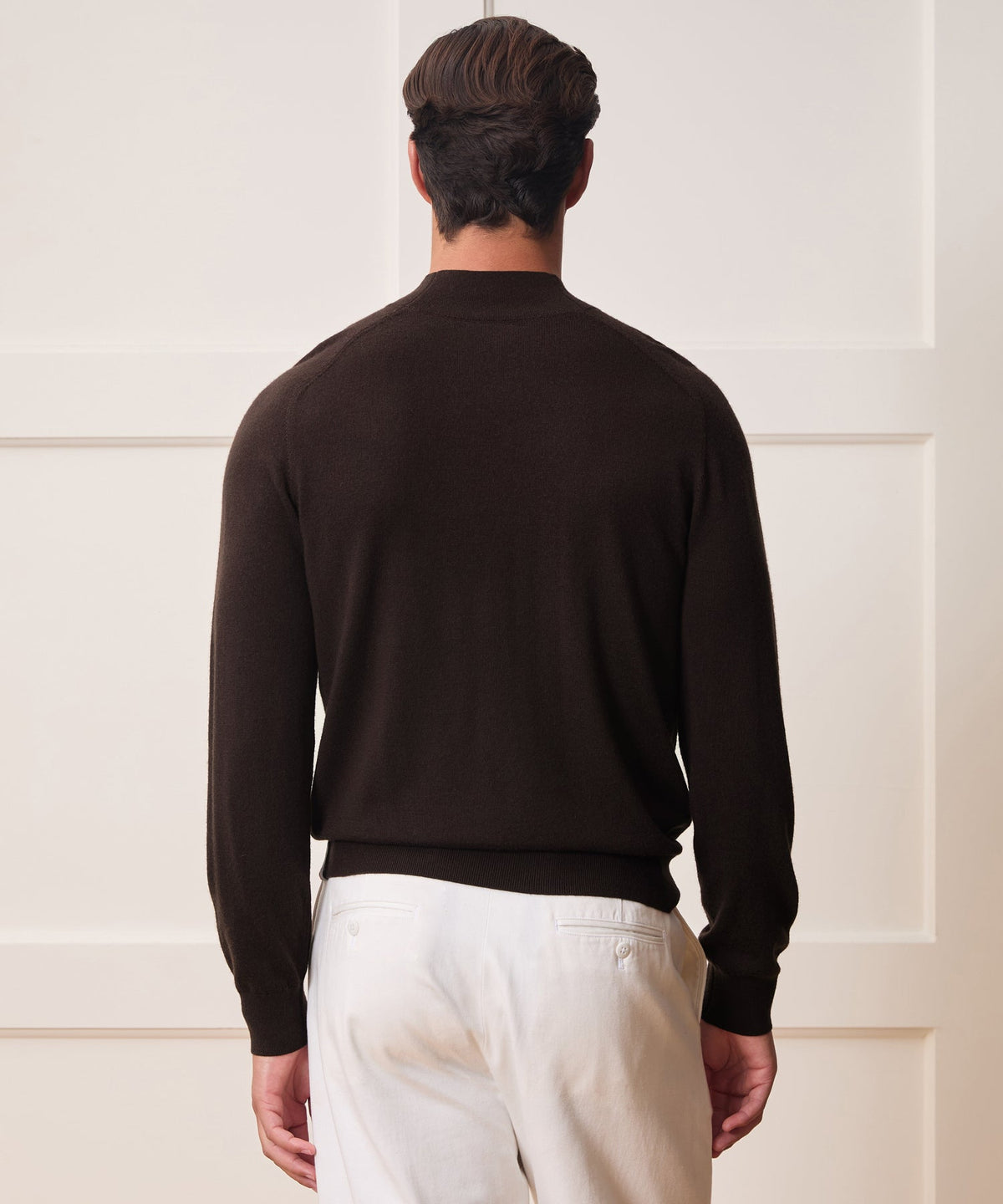 Todd Snyder Merino Mockneck Sweater - Espresso Bean