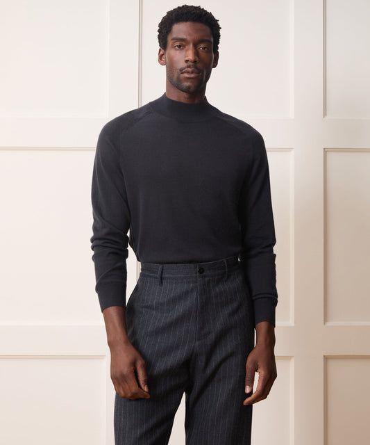 Todd Snyder Merino Mockneck Sweater - Slate