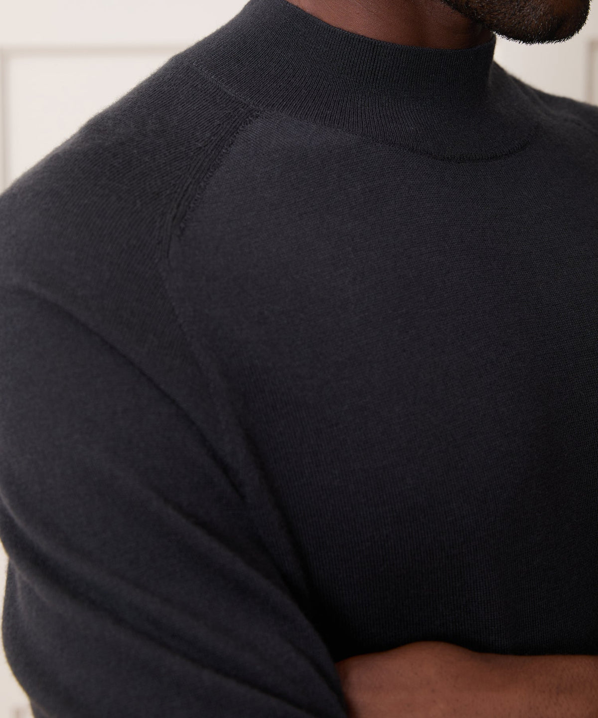 Todd Snyder Merino Mockneck Sweater - Slate