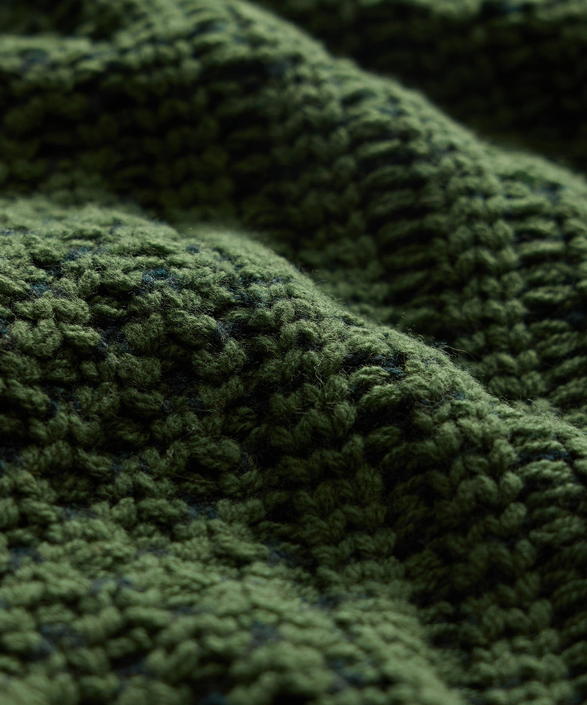 Todd Snyder Lattice Mockneck Sweater Jacket - Forest Green