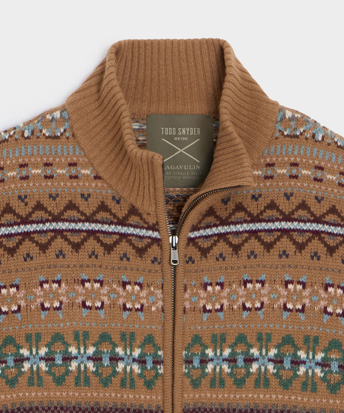 Todd Snyder Todd Snyder x Lagavulin Fair Isle Sweater Jacket - Brown