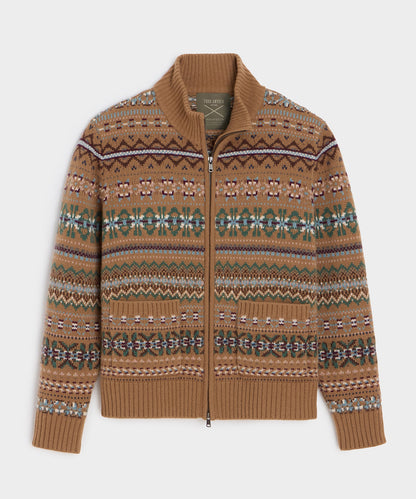 Todd Snyder Todd Snyder x Lagavulin Fair Isle Sweater Jacket - Brown