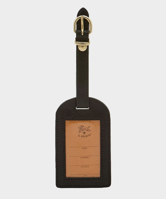 Todd Snyder Il Bisonte Leather Luggage Tag - Black