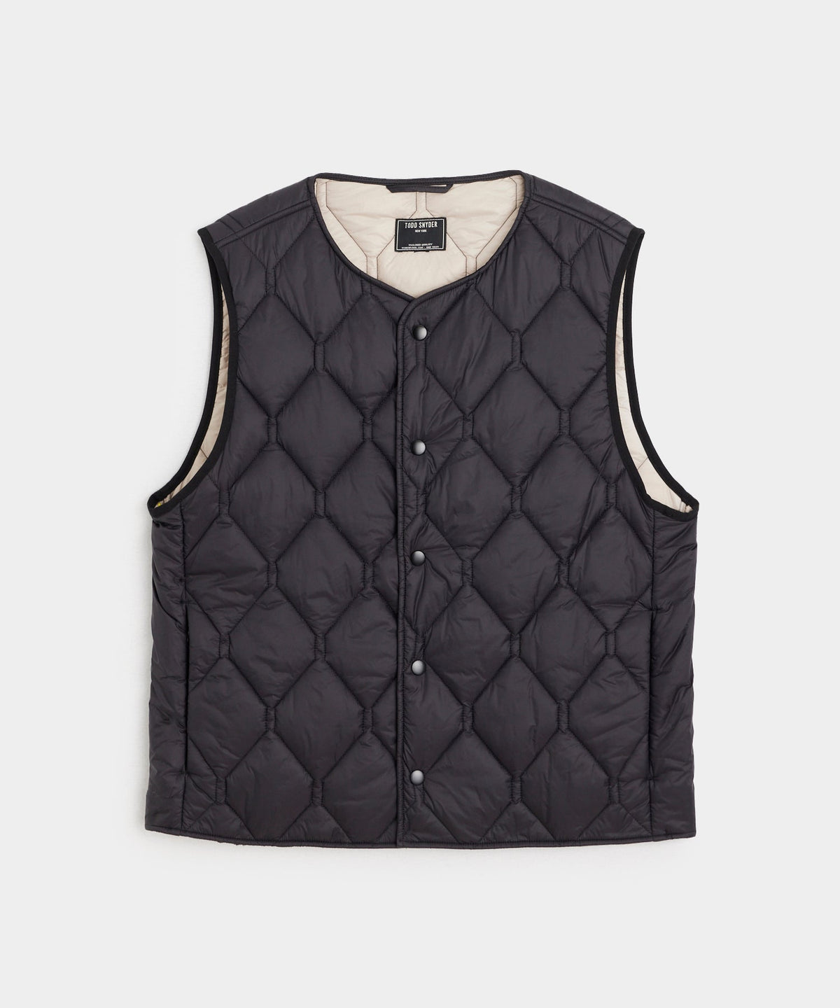 Todd Snyder Convertible Quilted Gilet Vest - Black
