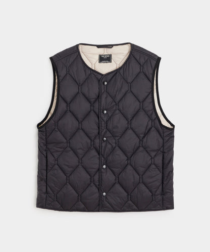 Todd Snyder Convertible Quilted Gilet Vest - Black