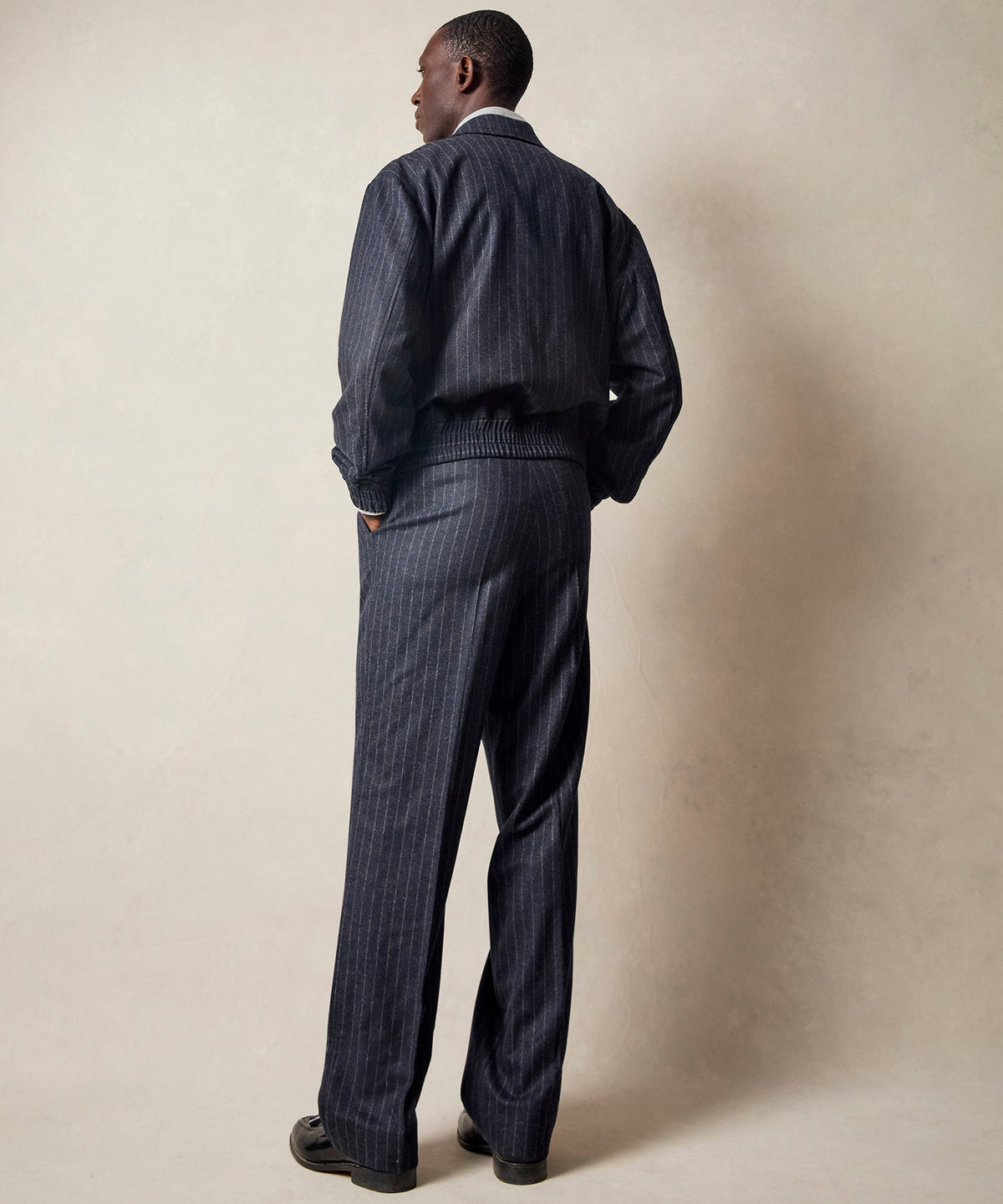 Todd Snyder Italian Wool Self Belt Trouser - Navy