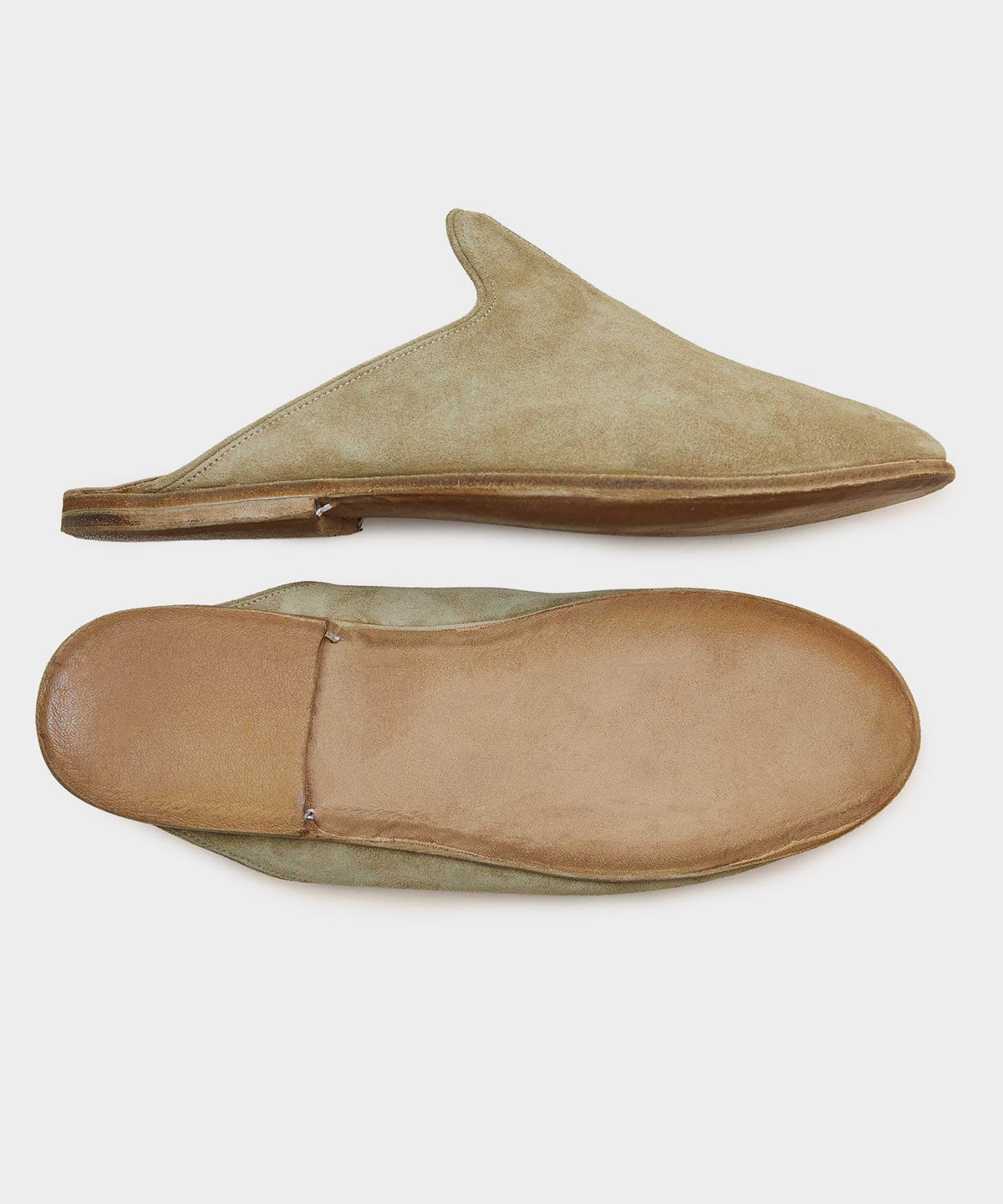 Todd Snyder Sabah Suede Baba Slide - Olive