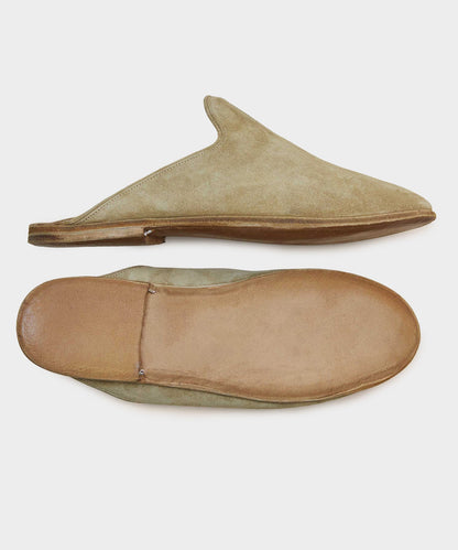 Todd Snyder Sabah Suede Baba Slide - Olive