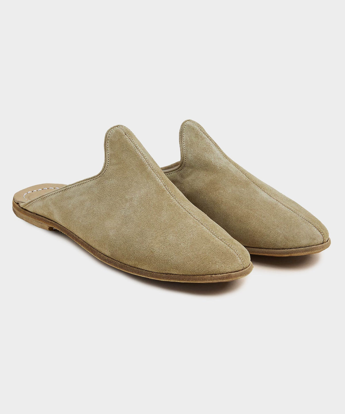 Todd Snyder Sabah Suede Baba Slide - Olive