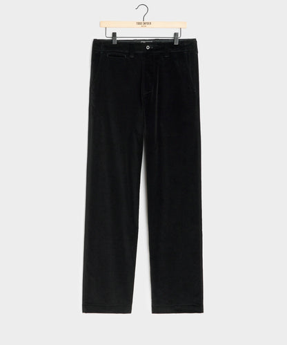 Todd Snyder Relaxed Italian Velvet Trouser - Black