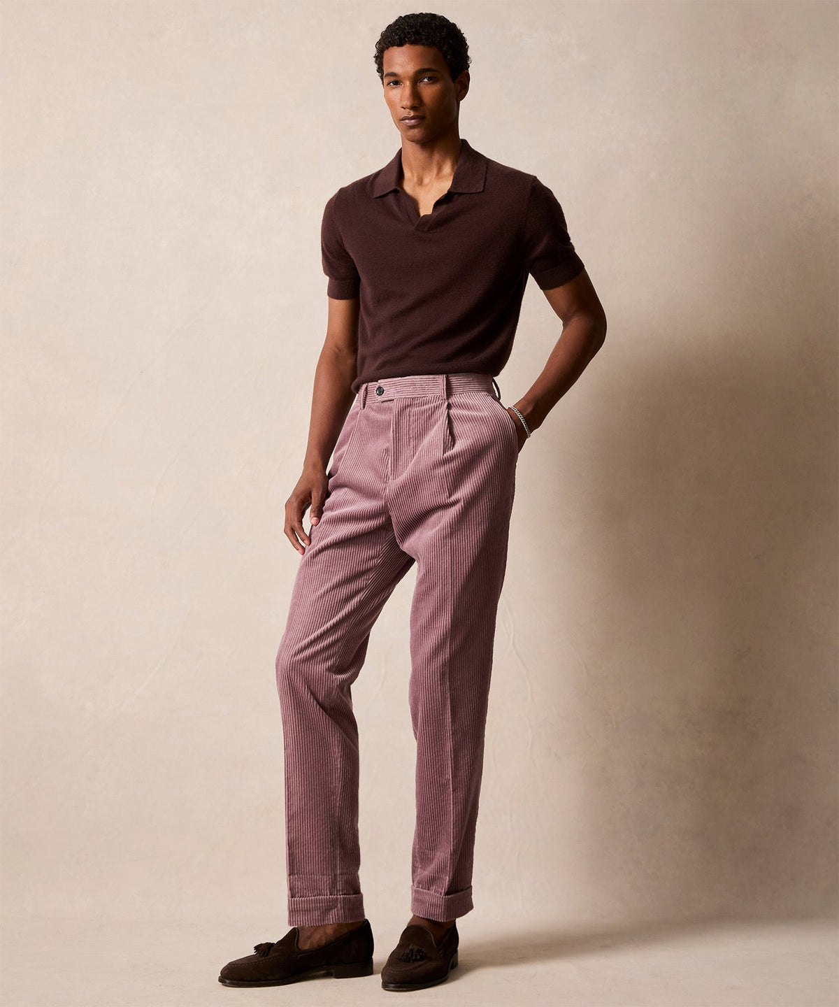Todd Snyder Italian Wide Wale Corduroy Madison Trouser - Mauve
