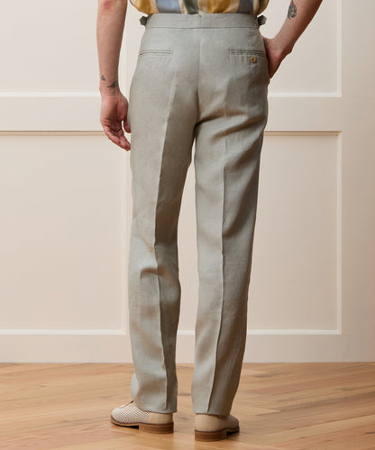 Todd Snyder Irish Linen Side Tab Trouser - Dove Grey