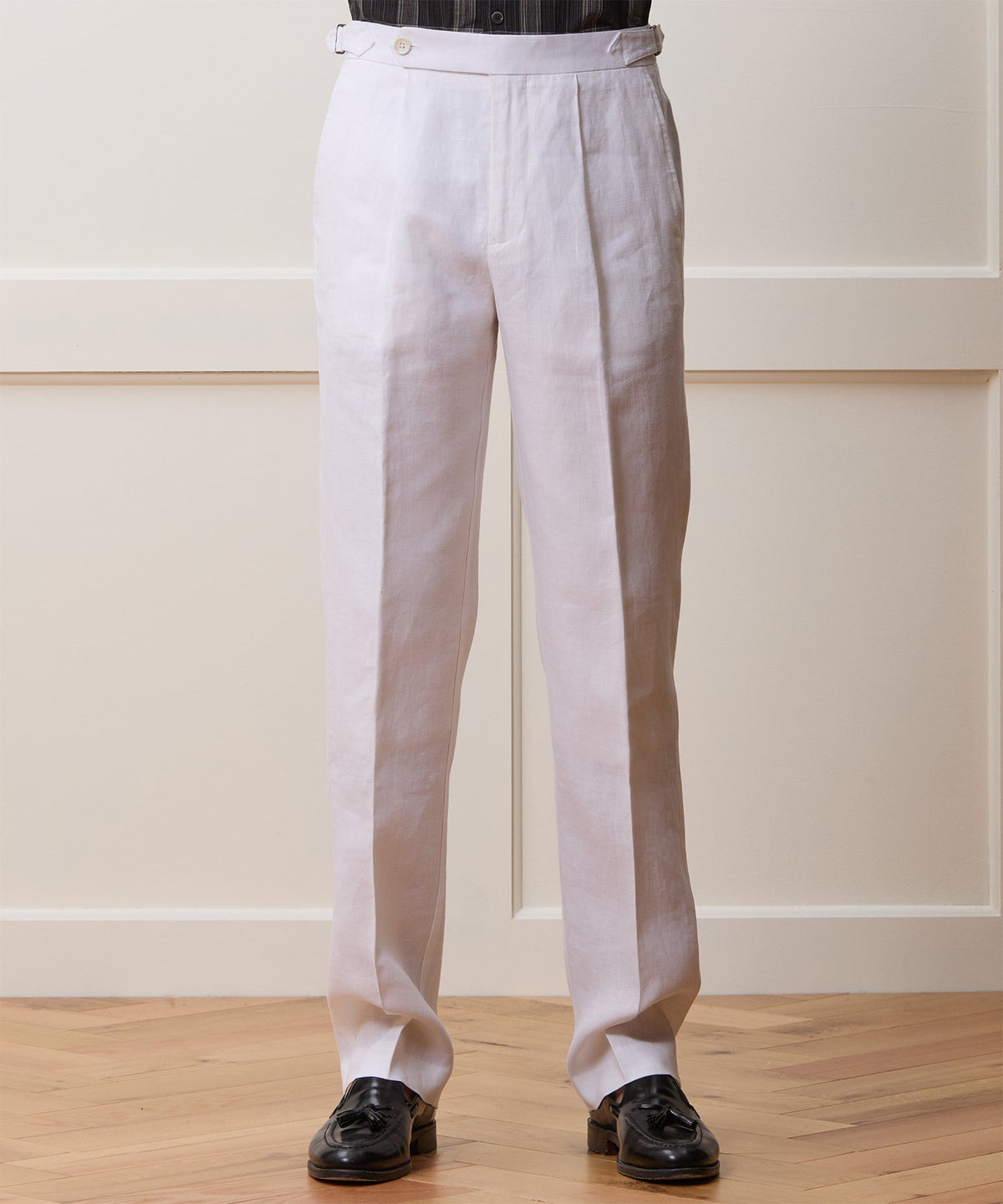 Todd Snyder Irish Linen Side Tab Trouser - White