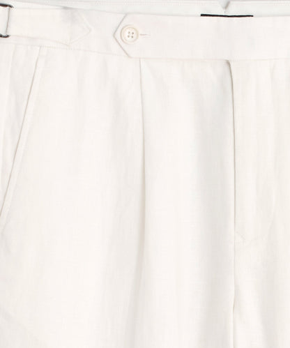 Todd Snyder Irish Linen Side Tab Trouser - White