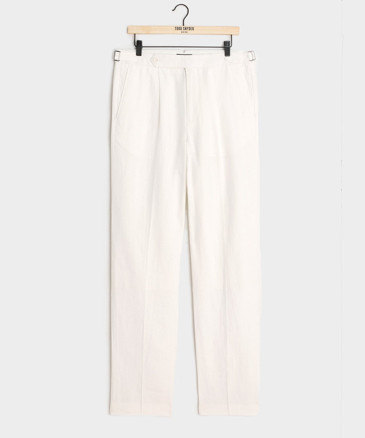 Todd Snyder Irish Linen Side Tab Trouser - White