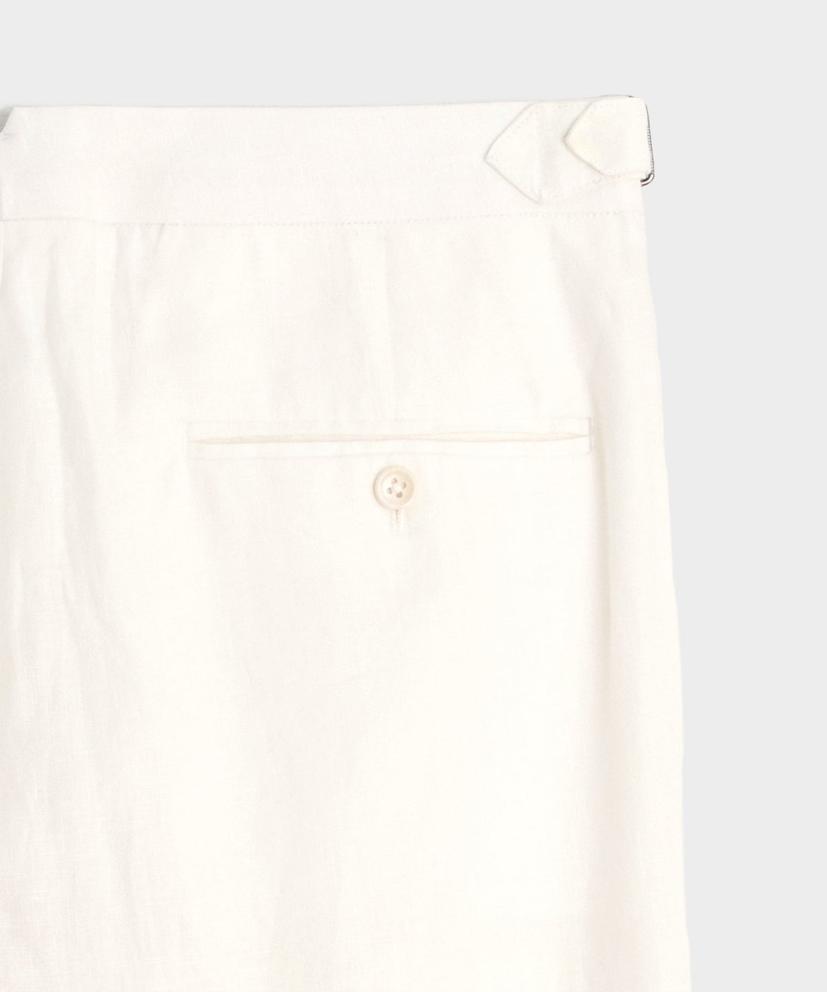 Todd Snyder Irish Linen Side Tab Trouser - White
