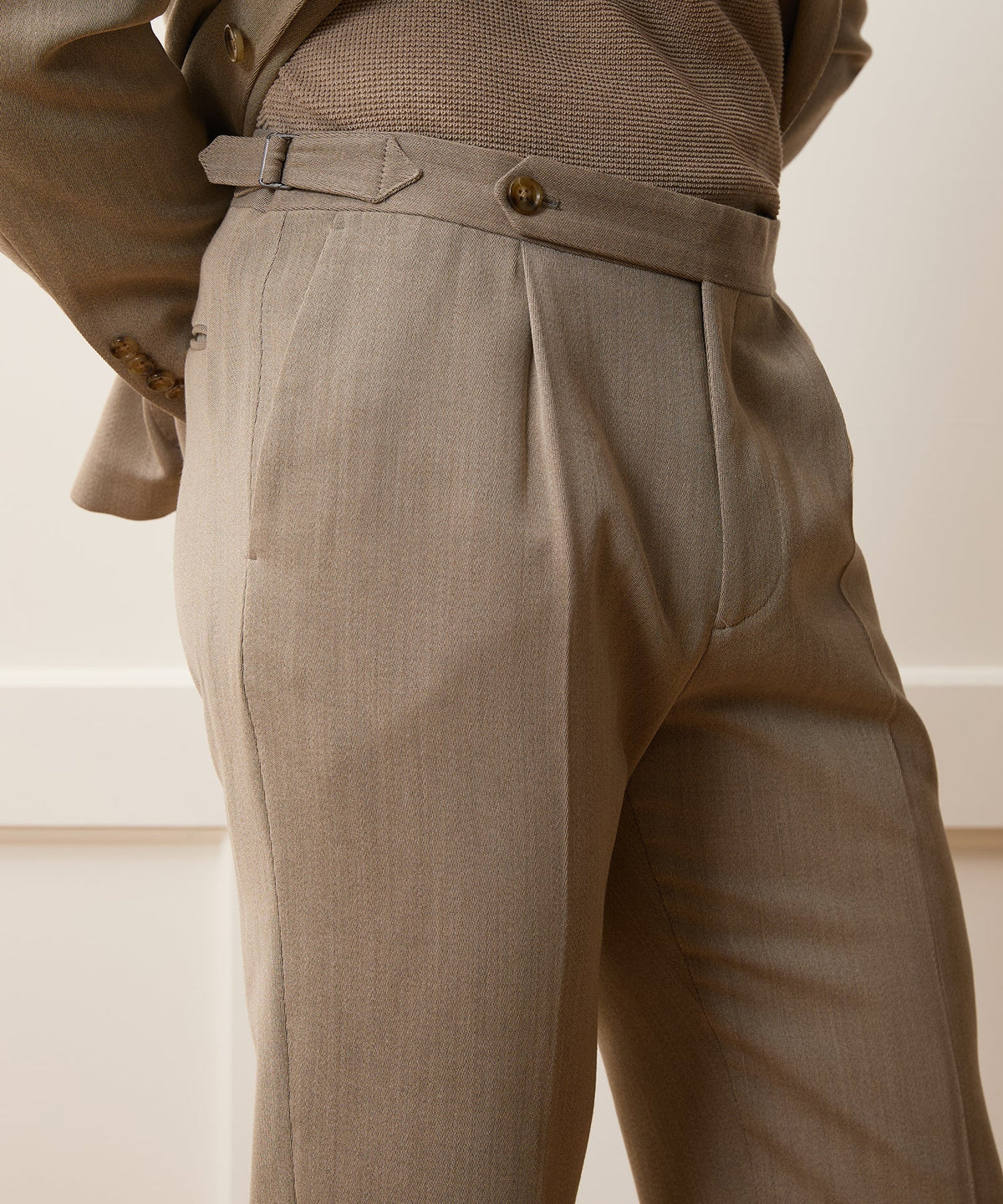 Todd Snyder Italian Cavalry Twill Side Tab Trouser - Tan