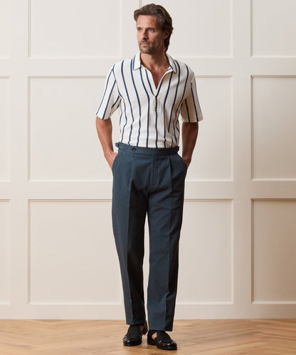 Todd Snyder Italian Seersucker Side Tab Trouser - Antique Teal