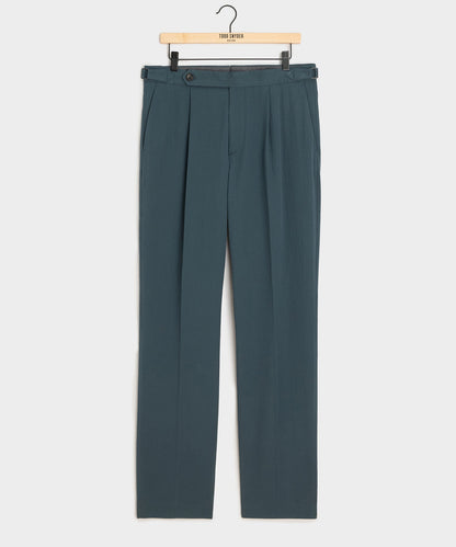 Todd Snyder Italian Seersucker Side Tab Trouser - Antique Teal