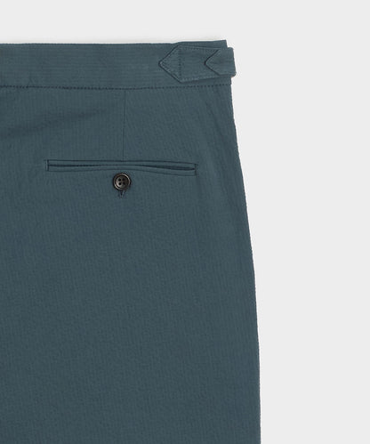 Todd Snyder Italian Seersucker Side Tab Trouser - Antique Teal