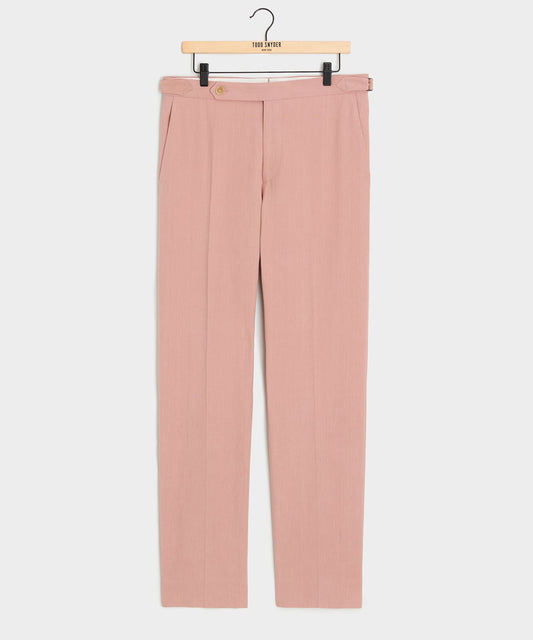 Todd Snyder Italian Sueded Linen Side Tab Trouser - Dusty Rose
