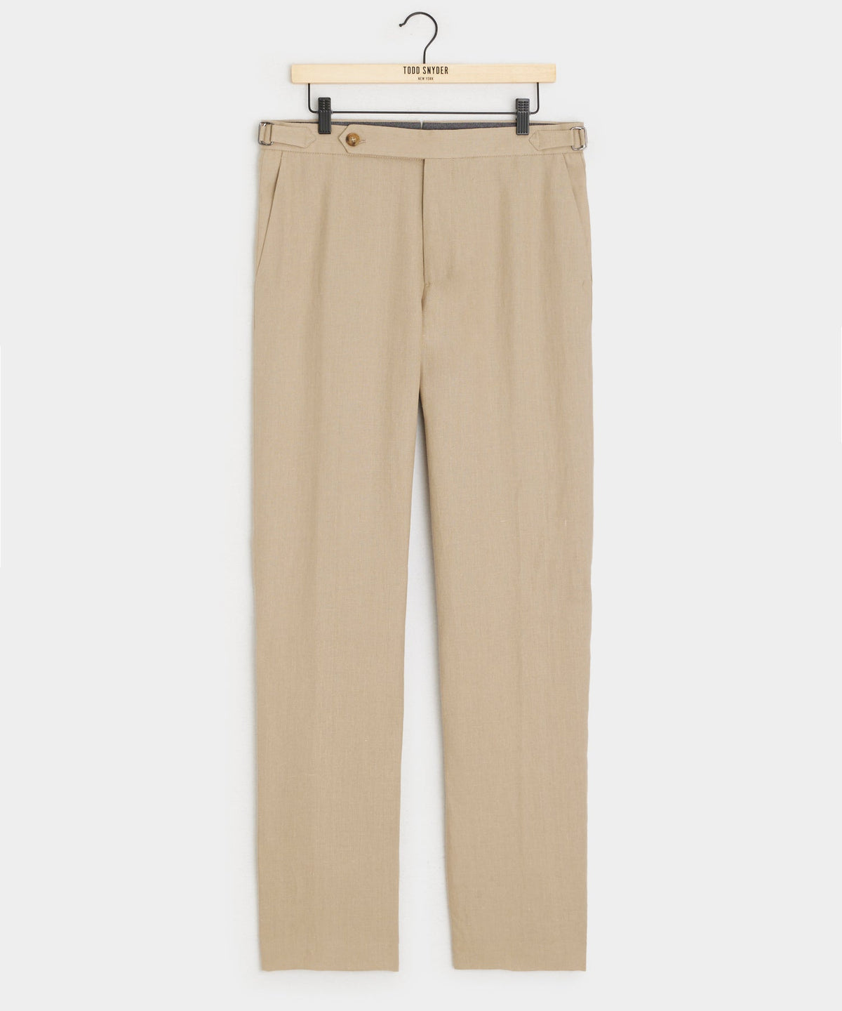Todd Snyder Italian Linen Side Tab Trouser - Beige