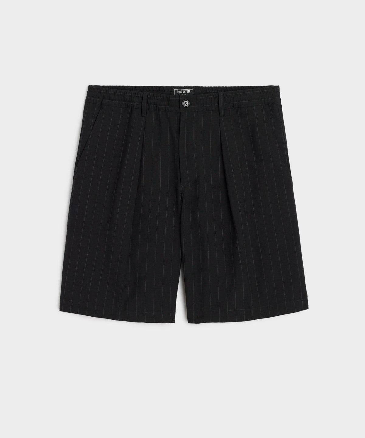 Todd Snyder 10" Italian Pinstripe Relaxed Short - Black