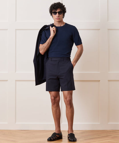 Todd Snyder 7" Tropical Wool Tab Short - Navy