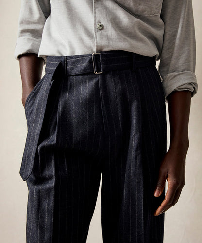 Todd Snyder Italian Wool Self Belt Trouser - Navy