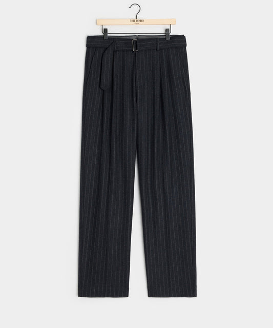 Todd Snyder Italian Wool Self Belt Trouser - Navy
