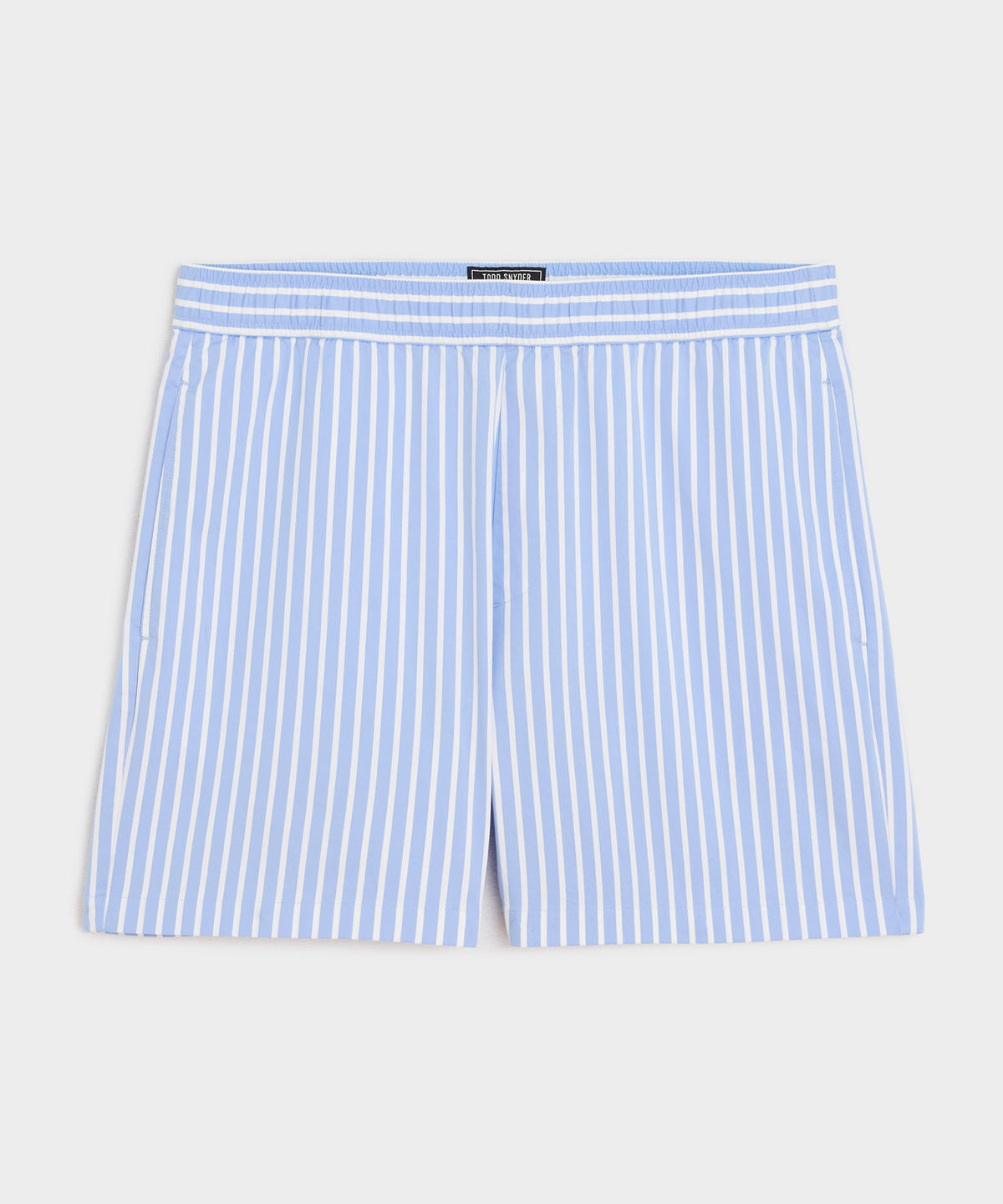 Todd Snyder 5" Striped Poplin Short - Blue