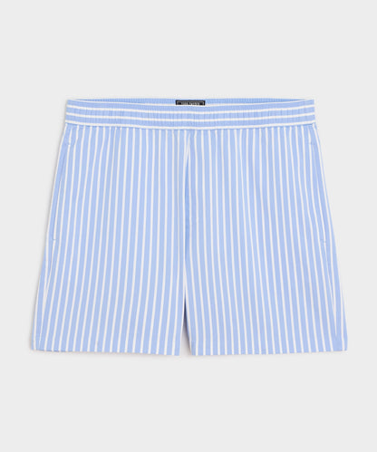 Todd Snyder 5" Striped Poplin Short - Blue